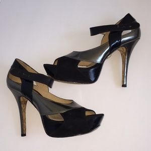 LAMB open toe pump heels